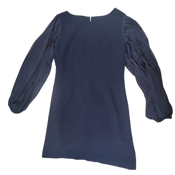 White House Black Market Chiffon Balloon Sleeves Dress Size 10 - Picture 7 of 12